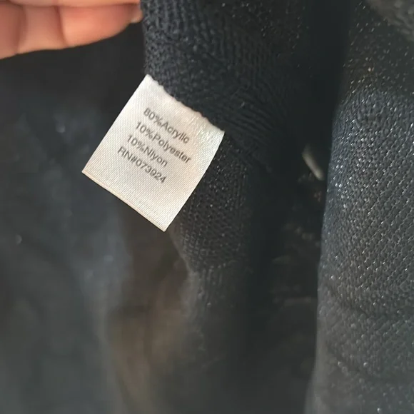 MING WANG OPEN CARDIGAN SWEATER WOMEN Sz SMALL BLACK FLORAL LONG SLEEVES - Picture 12 of 13